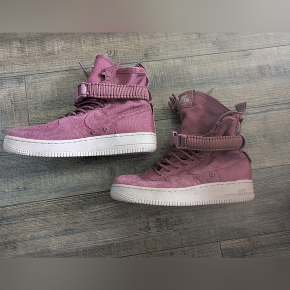 Nike Air Force 1 High Force Wine Sneakers - Picture 1 of 10